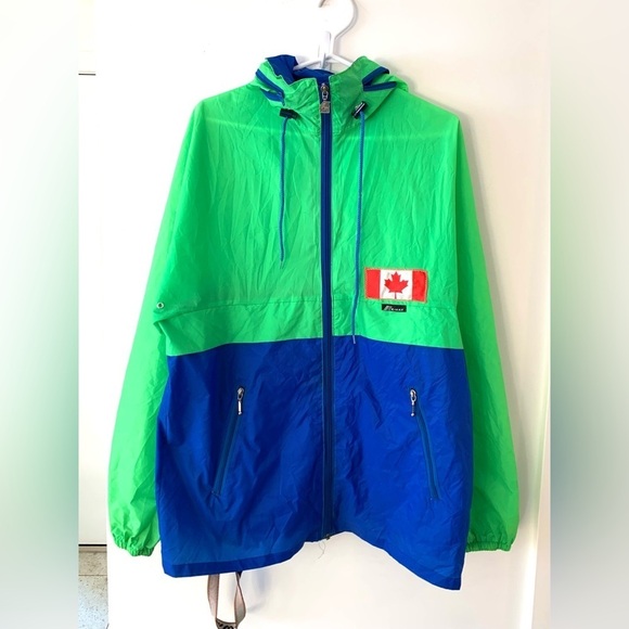 K-WAY 80s/90s Colorblock Windbreaker with Packable Waist Pouch - Picture 2 of 8